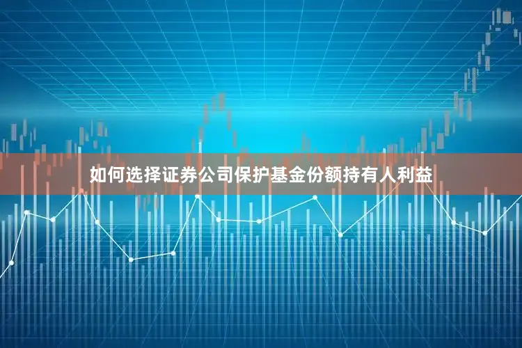 如何选择证券公司保护基金份额持有人利益